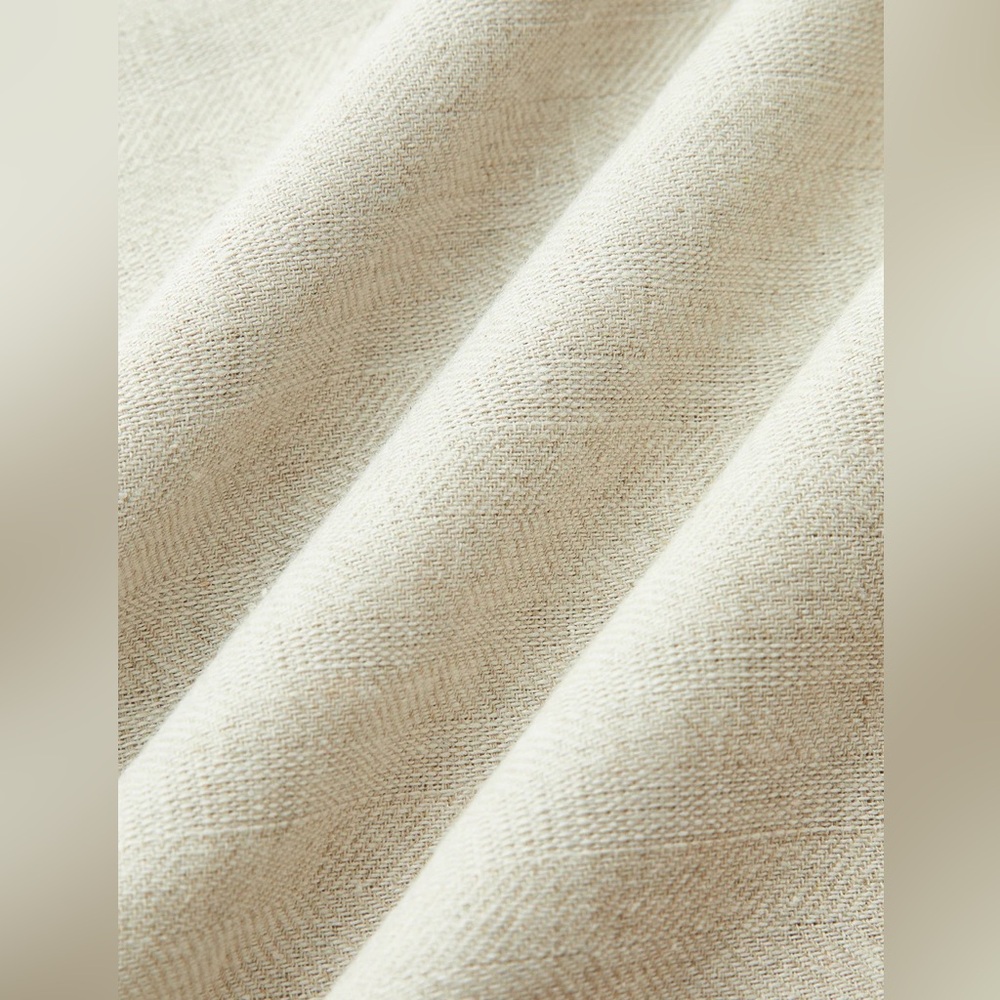 145 Linen Blend Cropped Blouse with Cross Wrap Detail - Picture 4 of 4